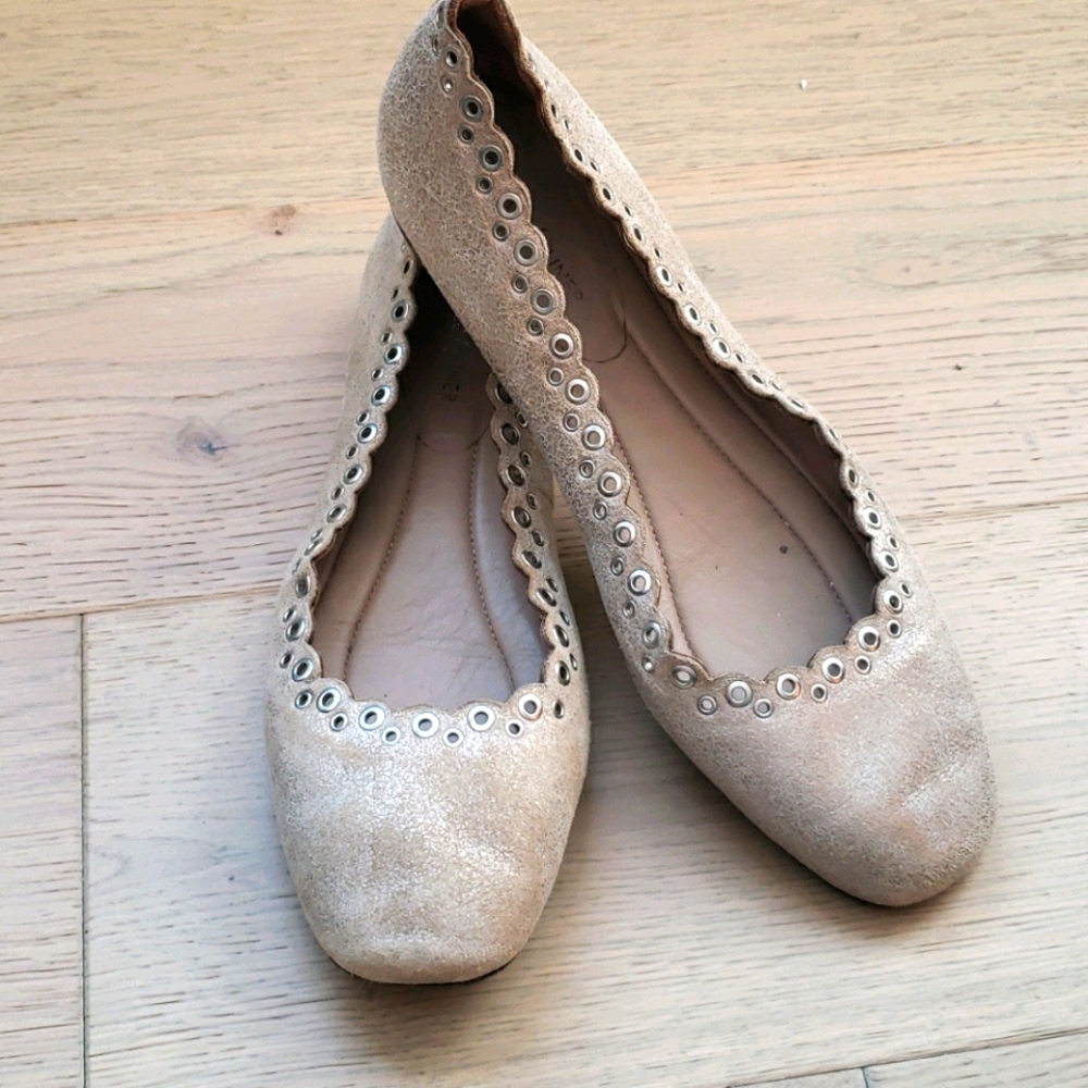 DONALD PLINER DANA LEATHER FLATS